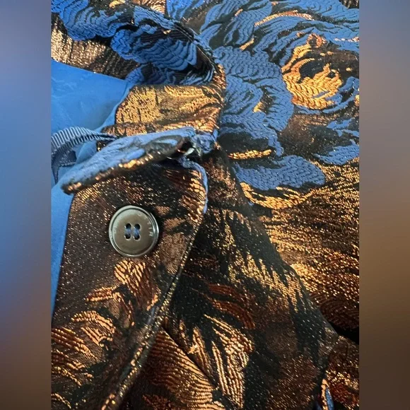 Anthropologie Leifsdottir Metallic Floral Jacquard Trousers - Picture 14 of 16